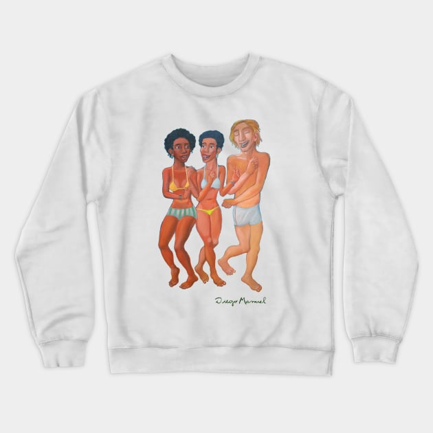 Dancing on the beach 12 Crewneck Sweatshirt by diegomanuel